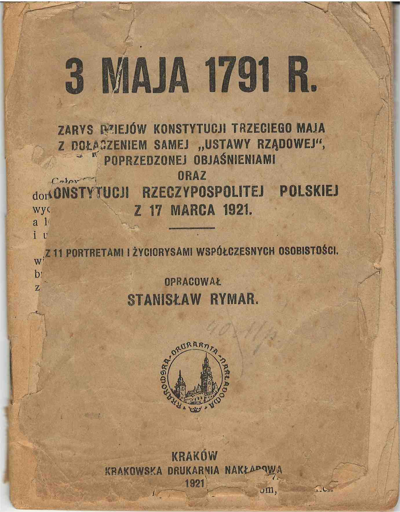 Zarys Dziejów Konstytucji 1921 r.